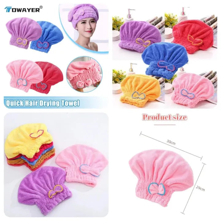 Flower Bath Towel Cap quick hair drying towel