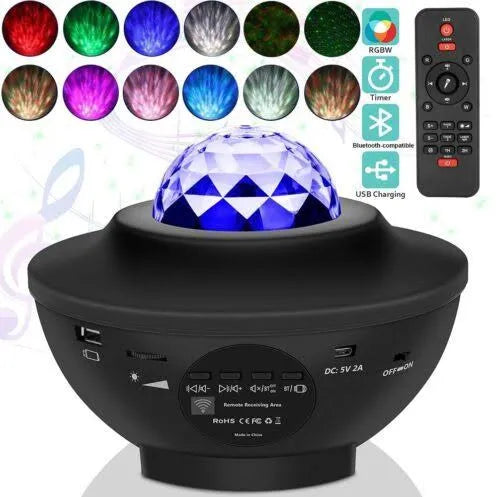 Galaxy Projector Star Light Speaker With Remote Control, Big Bowl Music Speakers, Adjustable Brightness Multiple Modes Colorful