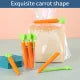 Home Accessories Food Sealing Clips Fresh Keeping Clamp Sealer For Food And Snack Bags Kitchen Sealer Kitchen Accessories - Carrot Shape - Pack Of 5