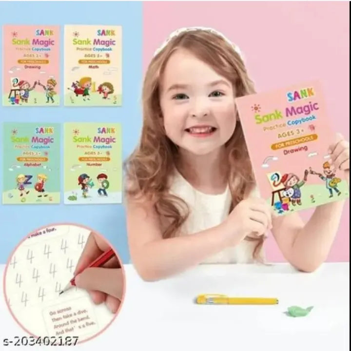 Sank Magic Book pack of 4 With *10 Refills* & pen