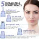Blackhead Remover Pore Vacuum Cleaner Daweir Upgraded Blackhead Removal Kit Electric USB Rechargeable Acne Comedone Whitehead Extractor with 5 Probes and Facial Pore Cleaner Suction for Women & Men