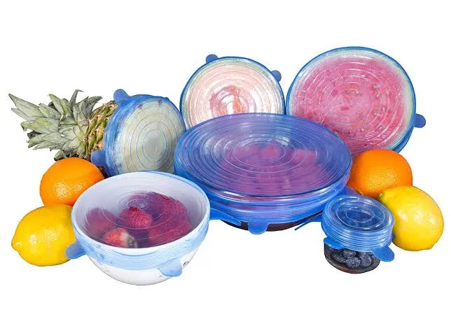 6-Pcs-Silicone Covers Lid Airtigh bowl Cover Lid