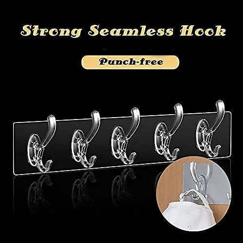 PLASTIC ADHESIVE 6 HOOK STICKER PATTI
