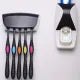 Space-Saving Wall-Mounted Toothbrush & Toothpaste Holder Set with Automatic Dispenser - Dustproof, No Power Needed, Perfect for Bathroom Decor