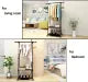 Clothes Rack Small Metal Garment Rack with Shelves and Rolling Wheels for Bedroom clothing rack for Hanging Clothes, clothes rack Shelf (Black)