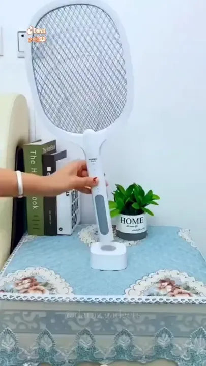 Rechargeable Mosquito Zapper Racket with UV Light Stand – Ultimate Insect Killer