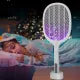Rechargeable Mosquito Zapper Racket with UV Light Stand – Ultimate Insect Killer