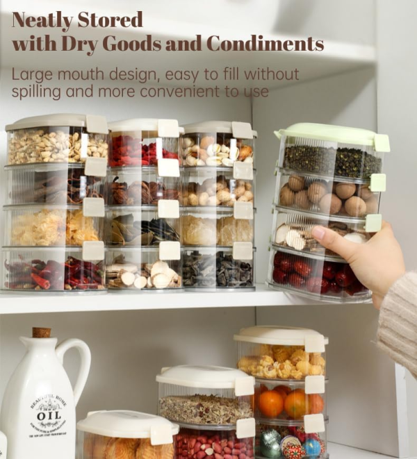 4 Layers Multi-layered Seasoning Spice Storage Box