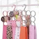 15 Holes Scarf Hanger, Multiple Purpose Space Saving hangers for Clothes, Scarf Shawl Belt Wardrobe Storage Holder Display Rack