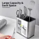 Stainless steel knife with scissor Holder