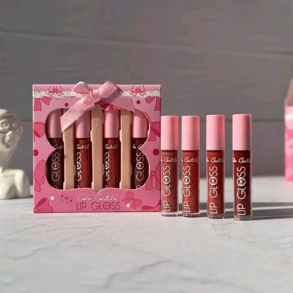 4-piece Color Castle Bow Lip Gloss Set