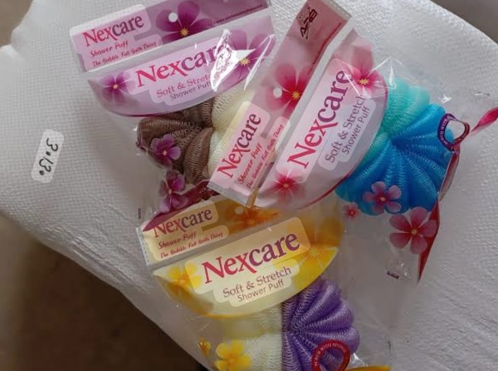 Bath Shower Sponge Mesh Scrunchie Body Wash Scourer Puff Shower Net