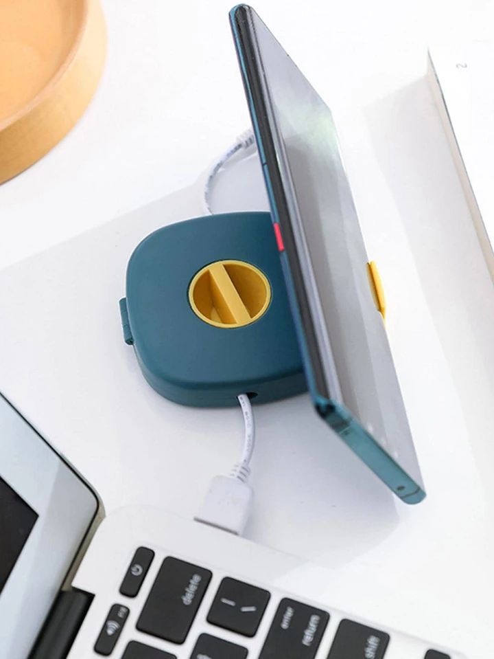 2in1 Mobile Holder and Plastic Handsfree/Cable Wire Binder Box (Mix/Random color)