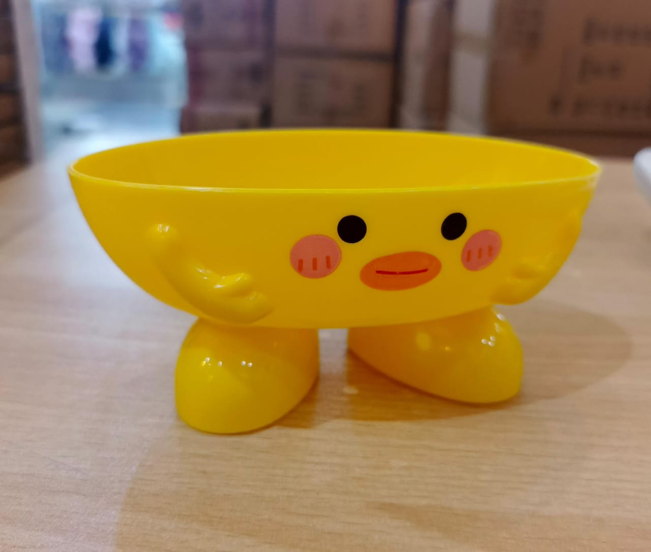 1pc Cute Duck Design Oval Plastic Soap Dish with Drainage Holes - Easy-Clean Durable Bathroom & Kitchen Sink Organizer for Soap, Shampoo