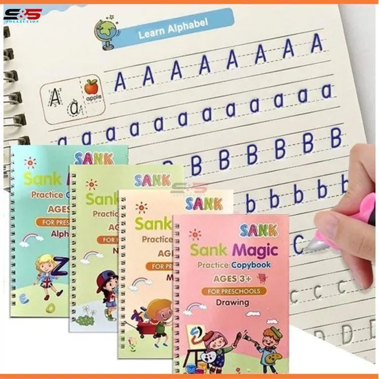 Sank Magic Book pack of 4 With *10 Refills* & pen