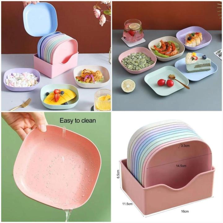 11pcs Plastic plate with stand
