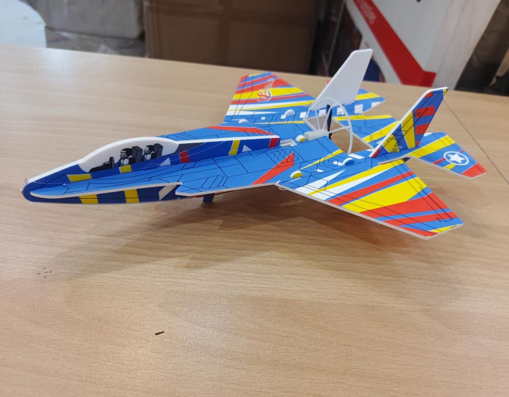 Electric Foam Plane Fighter USB Rechargeable Hand Throw Glider Assembled