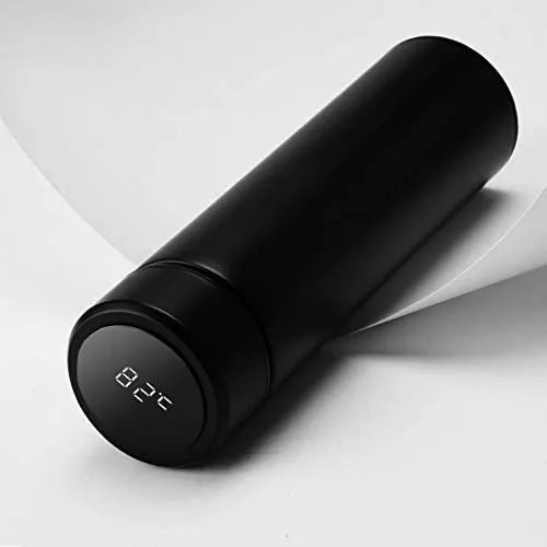 Temperature Water Bottle, LED Temperature Display, Hot Cold Vacuum Flasks, stainless Steel Thermos, LED 500ML Smart Thermos