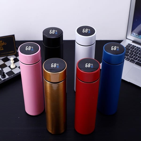 Temperature Water Bottle, LED Temperature Display, Hot Cold Vacuum Flasks, stainless Steel Thermos, LED 500ML Smart Thermos