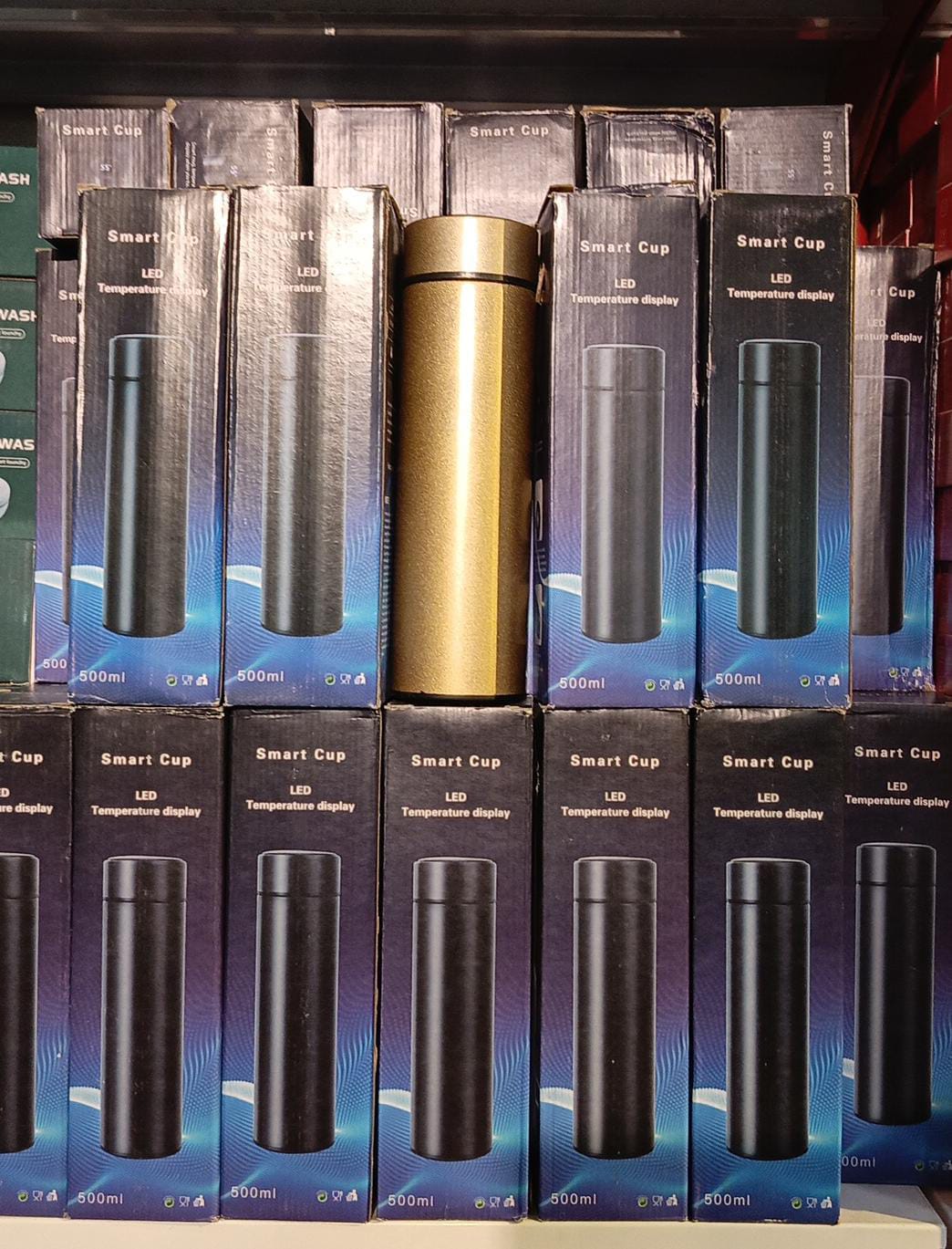 Temperature Water Bottle, LED Temperature Display, Hot Cold Vacuum Flasks, stainless Steel Thermos, LED 500ML Smart Thermos