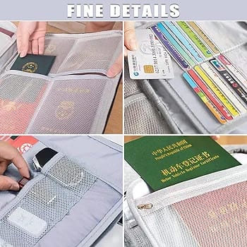 With password lock Multifunctional briefcase office document storage bag business trip card passport organizer travel accessory