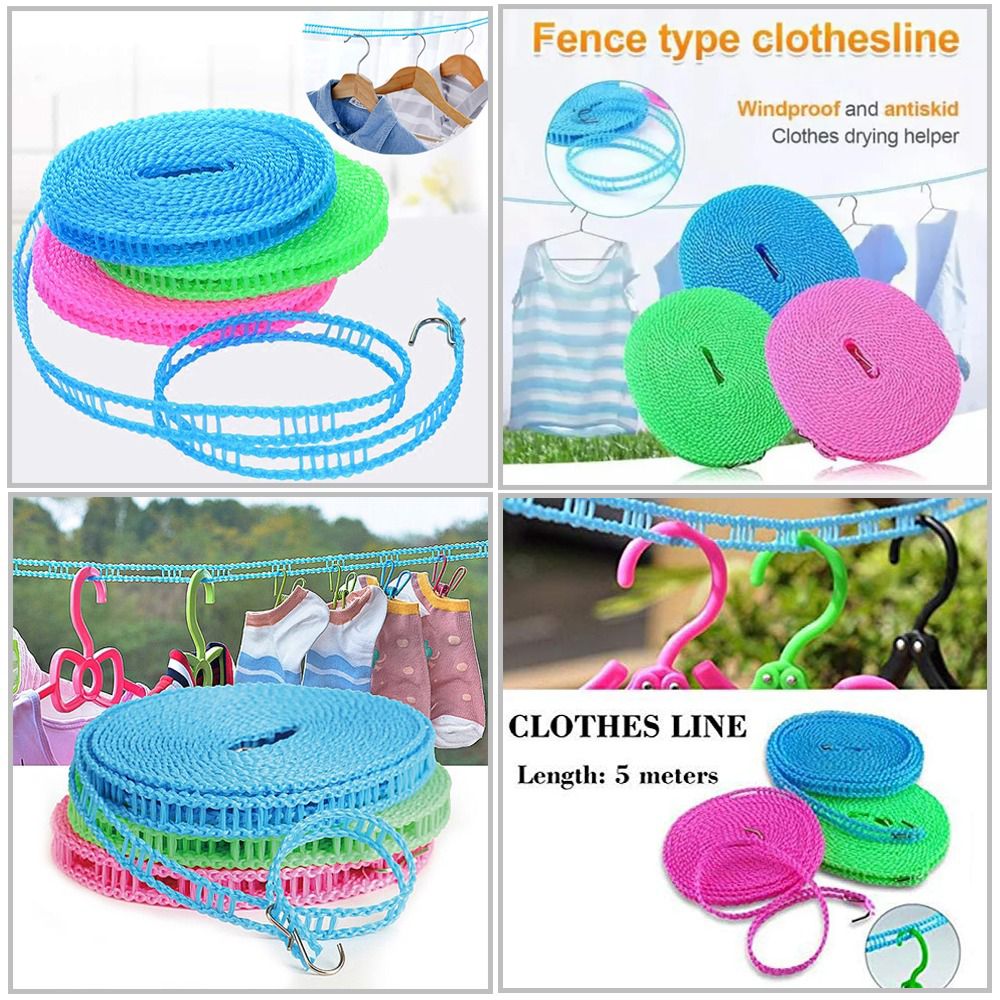 Plastic Cloth Hanging Rope Clothesline - 5 Meters Plastic Cloth Hanging Rope Clothesline - 5 Meters