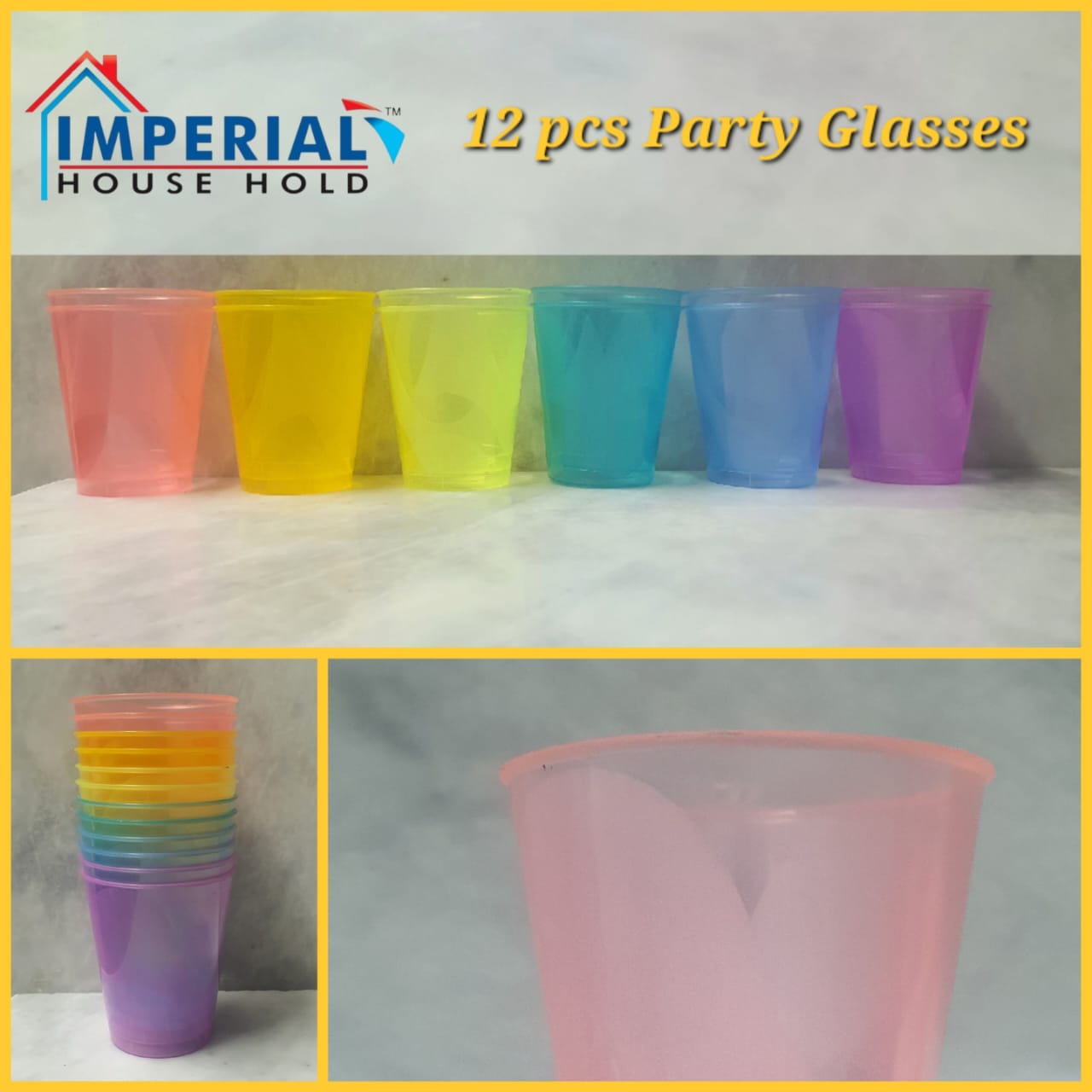 IMPERIAL REUSABLE PARTY GLASSES 12PCS/PARTY GLASS FOR EVERY OCCASIONS