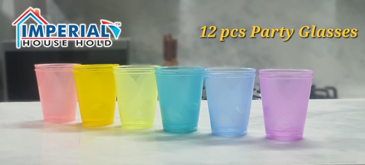 IMPERIAL REUSABLE PARTY GLASSES 12PCS/PARTY GLASS FOR EVERY OCCASIONS