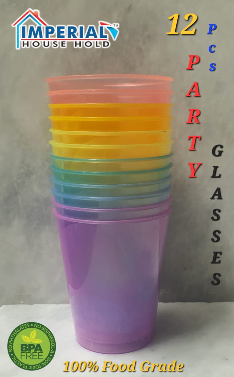IMPERIAL REUSABLE PARTY GLASSES 12PCS/PARTY GLASS FOR EVERY OCCASIONS