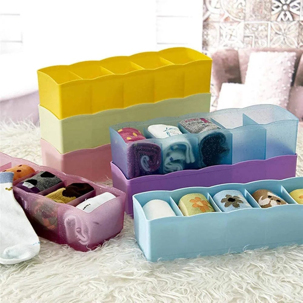 Plastic Storage Box Wardrobe Organizing Box Socks Organizer Underwear Storage Box Multi Compartment Storage Box Home Storage Box