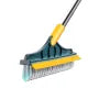 Bathroom Cleaning Brush with Long Handle 2 in1 Bathroom Brush with Wiper 120° Rotating Floor Cleaning Supplies for Household, Kitchen Accessories Items 2 in 1 Floor Scrub Cleaning Brush