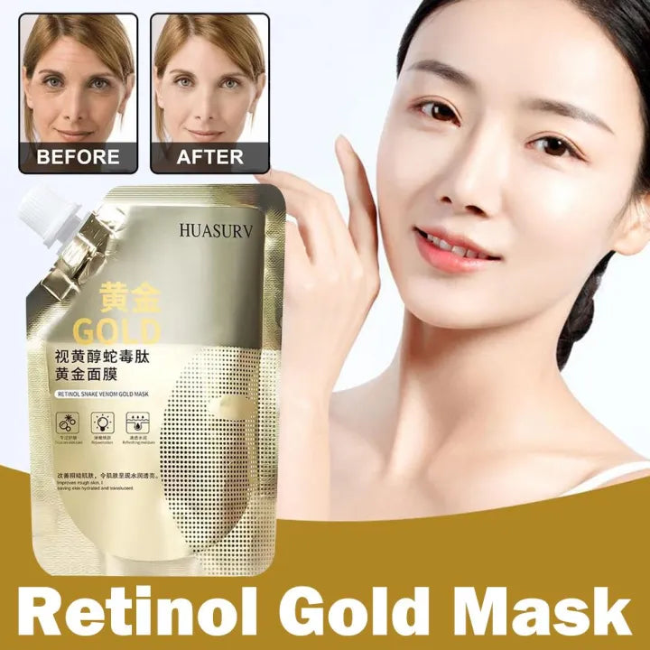Retinol Peptide Gold Mask 100g Anti-wrinkle Moisturizing Lifting Firming Whitening Brightening Deep Cleans Pores Anti-aging Oil Control Mask - Face Mask - Gold Mask - Face Gold Mask