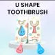 Baby Toothbrush Children's Teeth Cleaning Brush Kids U-Shaped Toothbrush For Children Mouth Oral Cleaning Brush 360 Degrees U Shaped Tooth Dental Training Toothbrushes Oral Care Portable Mouth-Cleaning Manual With Handle Daily Children's Cleaning Food
