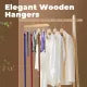 Multifunctional Non-Slip Storage Hangers with 8 Hooks 360 Degree Swivel Wooden Belt Hanger for Ties, Scarves,Clothes Drying Hangers Wardrobe Organizer Accessories