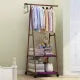 Clothes Rack Small Metal Garment Rack with Shelves and Rolling Wheels for Bedroom clothing rack for Hanging Clothes, clothes rack Shelf (Black)