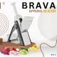Mandoline Spring Slicer Vegetable and Fruits Cutter Meal Prep & More then 40 Thickness Adjuster 5 in 1 - Pump Brava Slicer and Dicer - Multifunctional High Quality ABS Vegetable & Fruit Slicer - Precision Slicing Made Effortless.