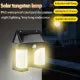 Double Head Antique Solar Sensor Lamp, Wall Mounted Courtyard Villa Garage Wall Light