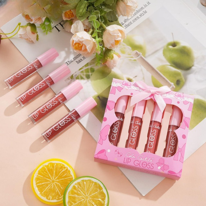 4-piece Color Castle Bow Lip Gloss Set